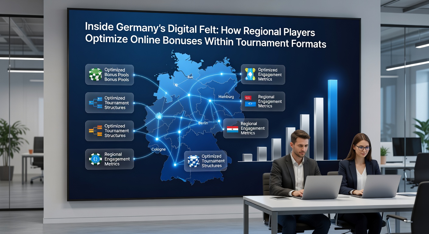 Digitaler Pokertisch mit Fokus auf Bonus-Optimierung in deutschen Turnieren