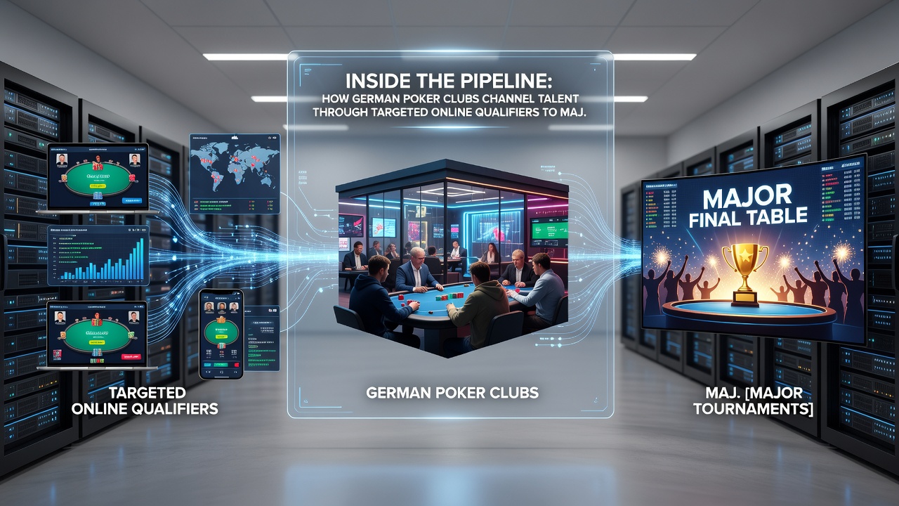 Spieler bei Online-Qualifikationen in deutschen Pokerclubs