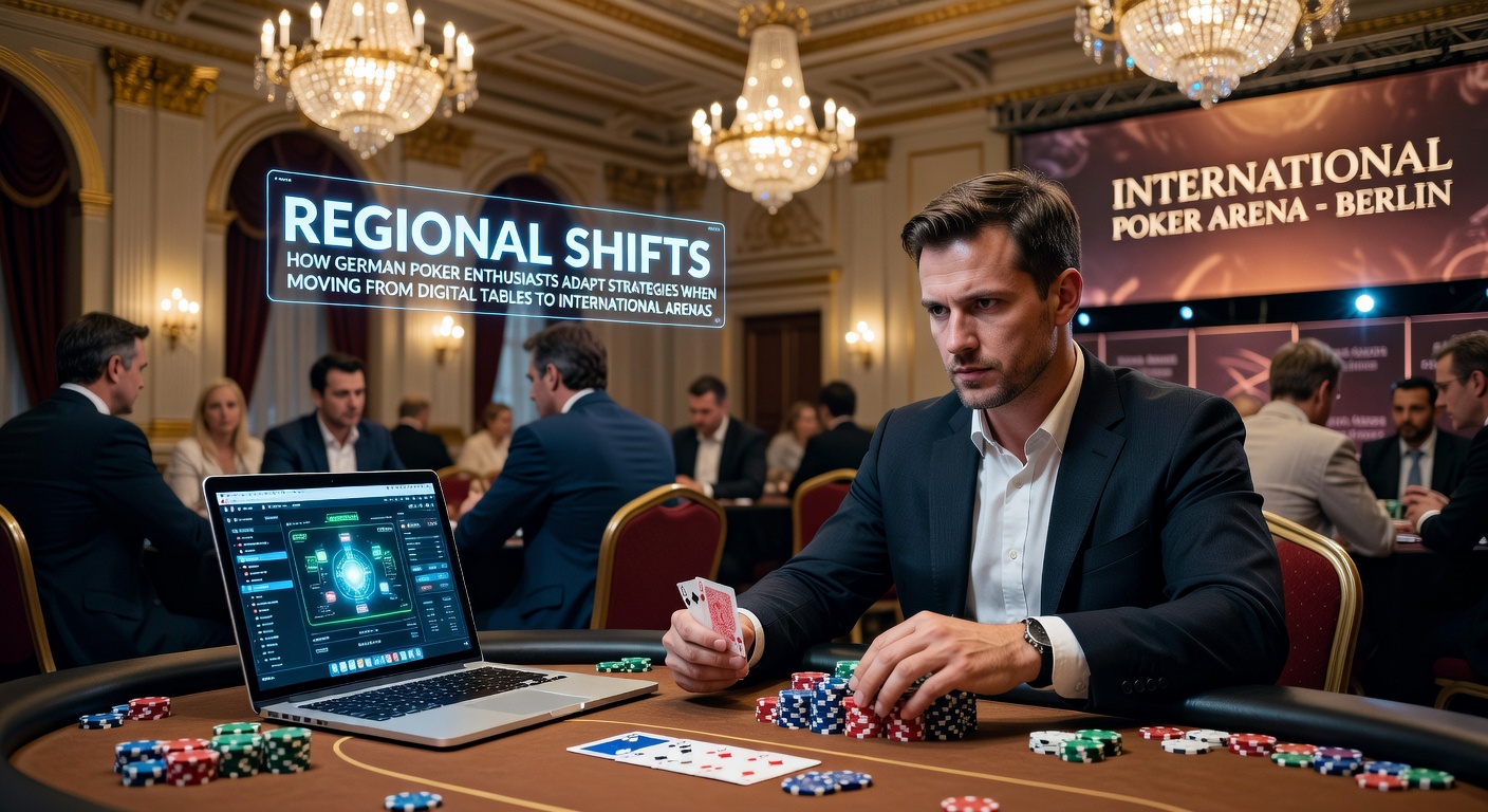 Deutsche Pokerspieler bei der Anpassung von digitalen zu internationalen Live-Tischen in einer Turnierarena
