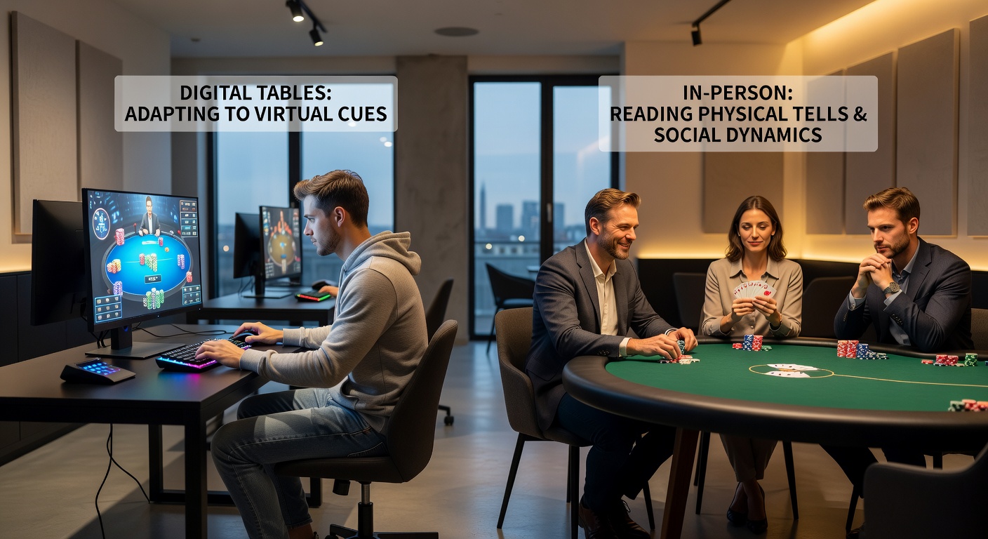 Internationale Poker-Arena mit deutschen Teilnehmern bei Strategieanpassungen